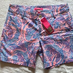 Lilly Pulitzer Vibrant Pink and Blue Women's Shorts